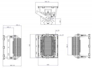 LED reflektor za stadione K21-GK-017-1000W - dimenzije