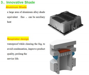 Detalji modula za hlađenje LED reflektora GK-017