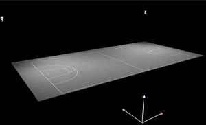 3D simulacija rasvjete košarkaškog terena