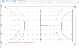 2D simulacija rasvjete rukometnog terena